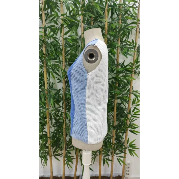 Kadın Askılı V Yakalı çok Renkli Triko Bluz