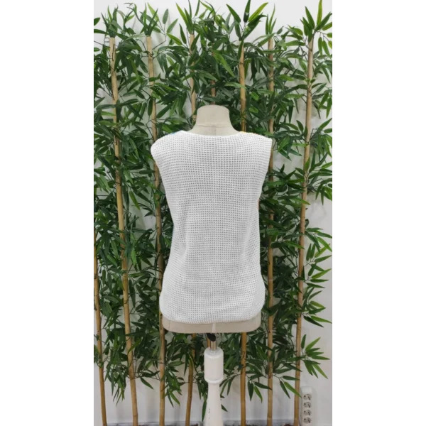 Kadın Askılı V Yakalı çok Renkli Triko Bluz