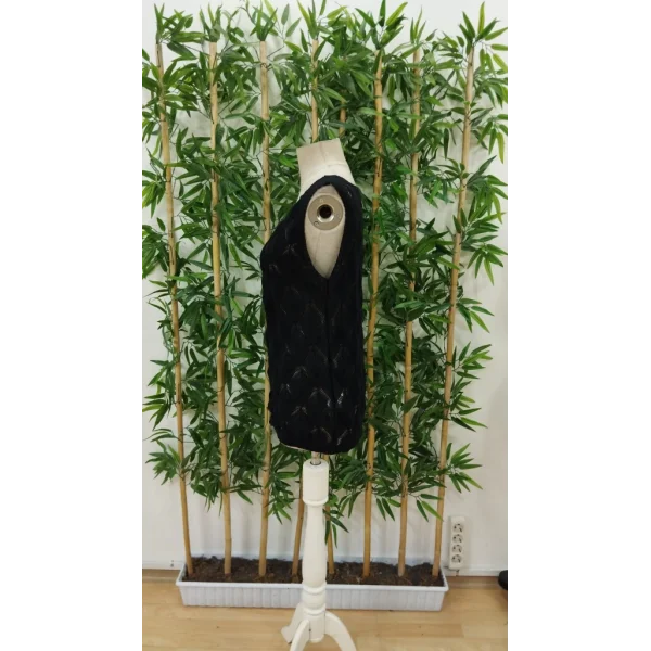 Kadın Askılı Yakalı Desenli Triko Bluz