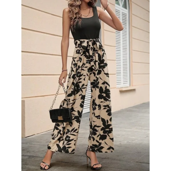 Kadın Askılı Yuvarlak Yaka Beli Kuşaklı üst Viskon Alt Dalgıç Tulum