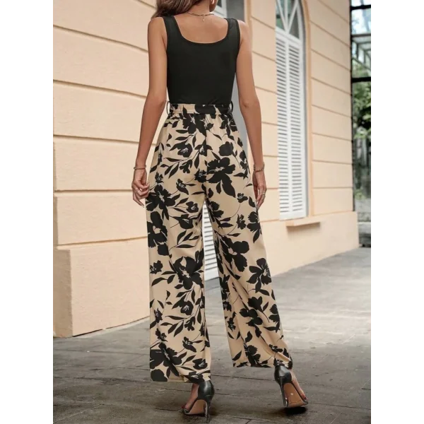 Kadın Askılı Yuvarlak Yaka Beli Kuşaklı üst Viskon Alt Dalgıç Tulum