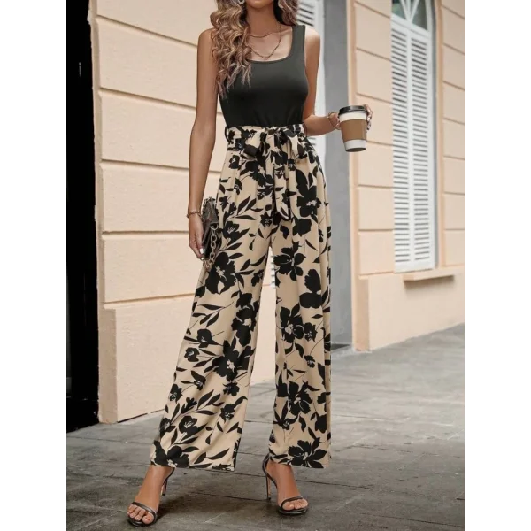 Kadın Askılı Yuvarlak Yaka Beli Kuşaklı üst Viskon Alt Dalgıç Tulum