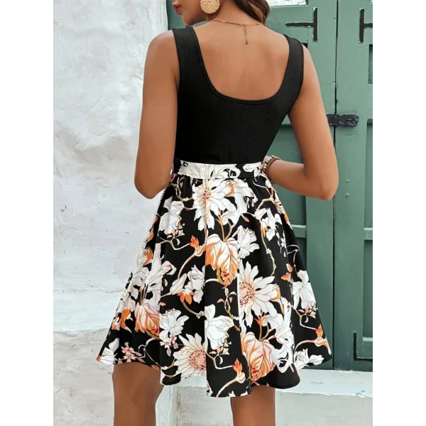 Kadın Askılı Yuvarlak Yaka üst Kaşkorse Alt Süprem Belden Kuşaklı Elbise