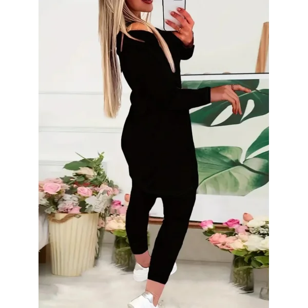 Kadın Askılı Yuvarlak Yaka Yazılı Viskon Iki Iplik Bluz Ceket Ve Pantolon 3lü Takım