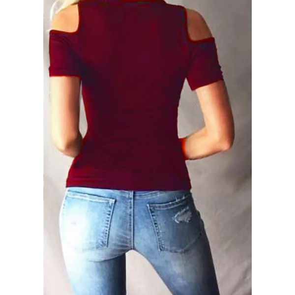 Kadın Bağcık Detaylı Viskon Kumaş Bluz 55cm