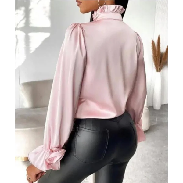 Kadın Balıkçı Yaka Gül Detay Fırsat ürün Gömlek