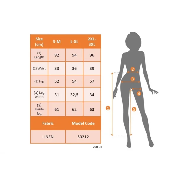Kadın Bel Büzgü Ve Düğme Detay Kapri Keten Pantolon