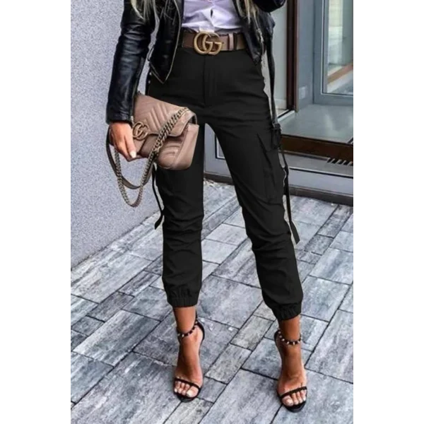 Kadın Bel Detaylı Efsane Kargo Pantolon