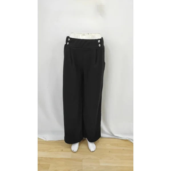 Kadın Beli Lastikli Düğmeli Ithal Krep Pantolon