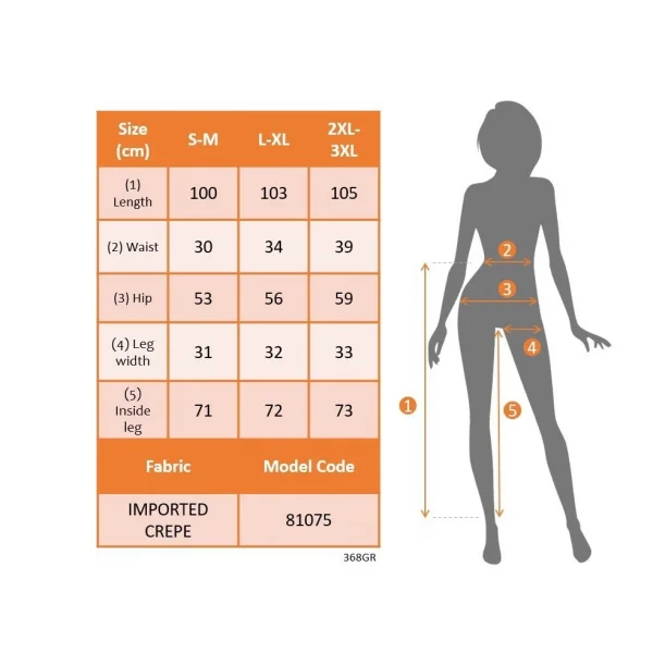 Kadın Beli Lastikli Düğmeli Ithal Krep Pantolon