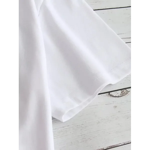 Kadın Beyaz Ive Got Your Back Grafik Tişört - Eğlenceli Çubuk Tasarımlı Oversize Günlük Kısa Kollu Tişört, Polyester Örgü, Yuvarlak Yaka, İlkbahar ve Yaz için Mükemmel, Günlük Giyim Tişört | Eğlenceli Tasarım | Polyester Kumaş - Beyaz