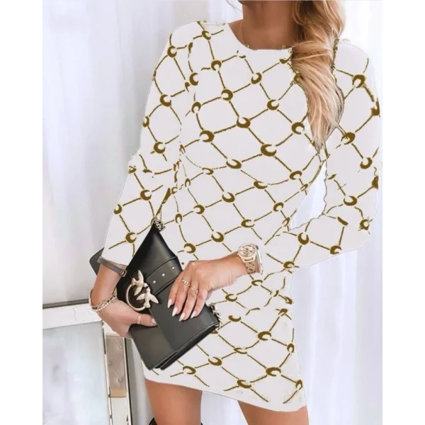 Kadın Bisiklet Yaka Uzun Kol Triko Mini Boy Elbise