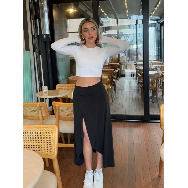 Kadın Cep Detay Taytlı Sandy Etek