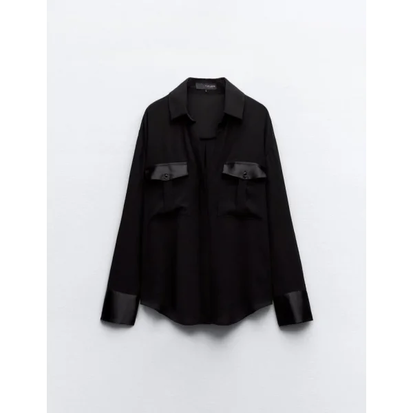 Kadın Cep Ve anşet Detay Fırsat ürün Gömlek