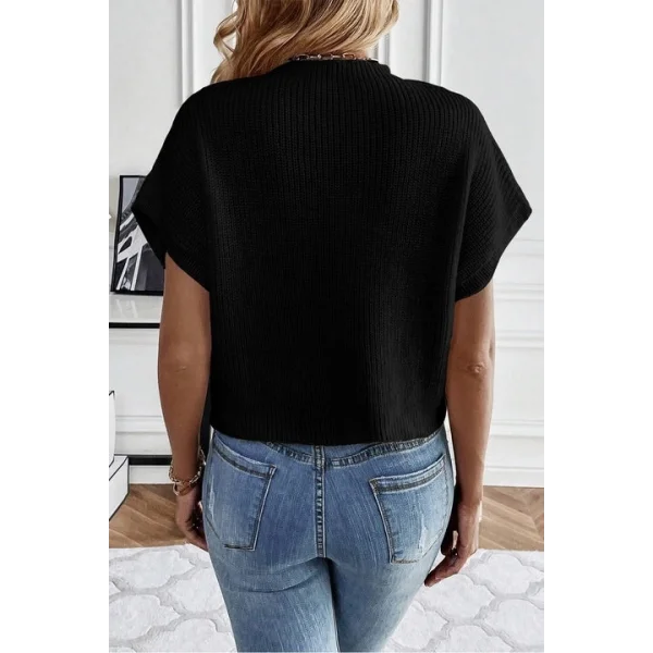 Kadın çiçek Detaylı Triko Bluz