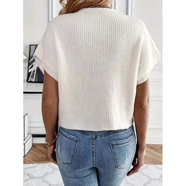 Kadın çiçek Detaylı Triko Bluz