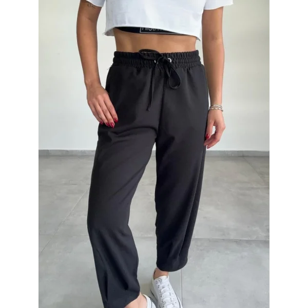 Kadın Dalgıç Krep Full Likralı Paçası Pens Detay Pantolon