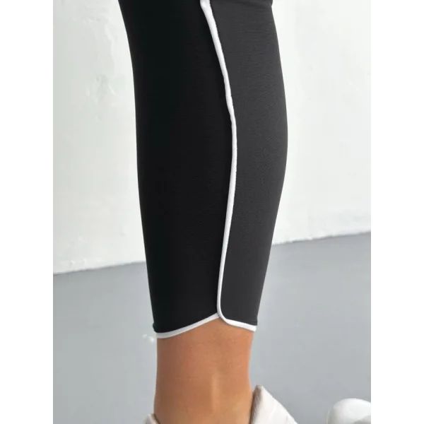 Kadın Dalgıç Kumaş Yüksek Bel Biyeli Tayt