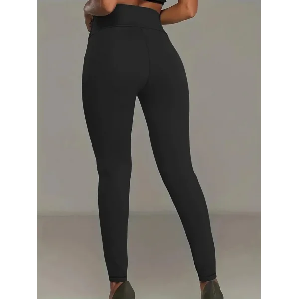 Kadın Deri çıt çıt Detaylı Toparlayıcı Dalgıç Tayt Pantolon