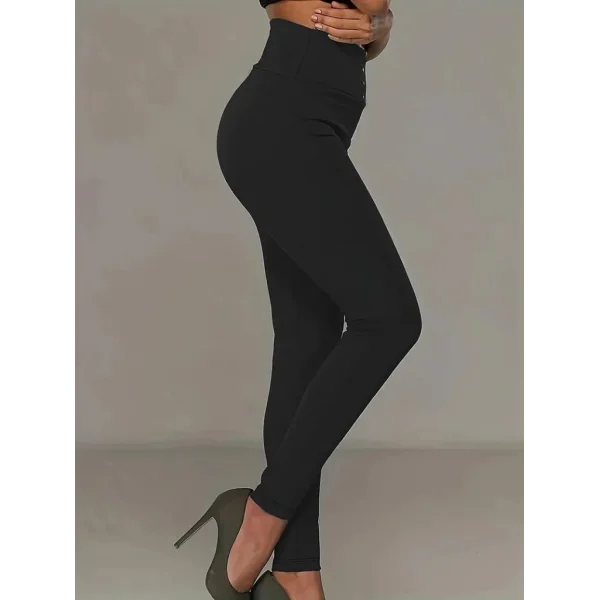 Kadın Deri çıt çıt Detaylı Toparlayıcı Dalgıç Tayt Pantolon