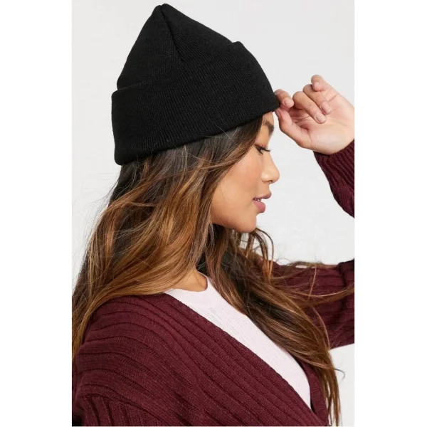 Kadın Dokuma Triko Bere - Siyah