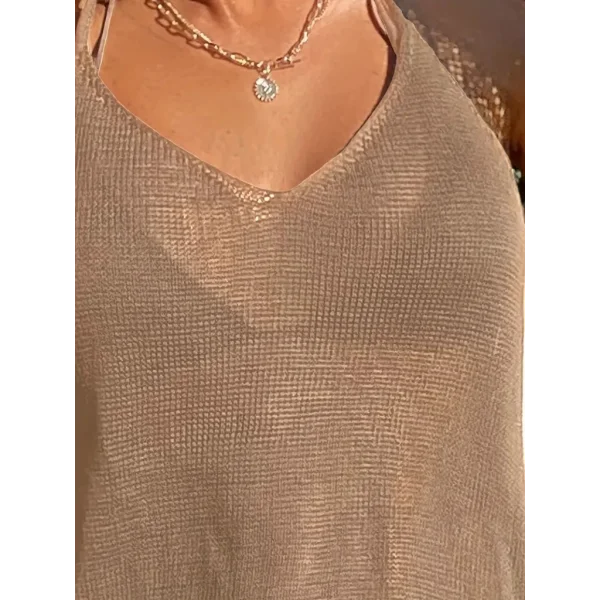 Kadın Eteği Büzgü Detay Boyundan Bağlamalı Mini Triko Pareo