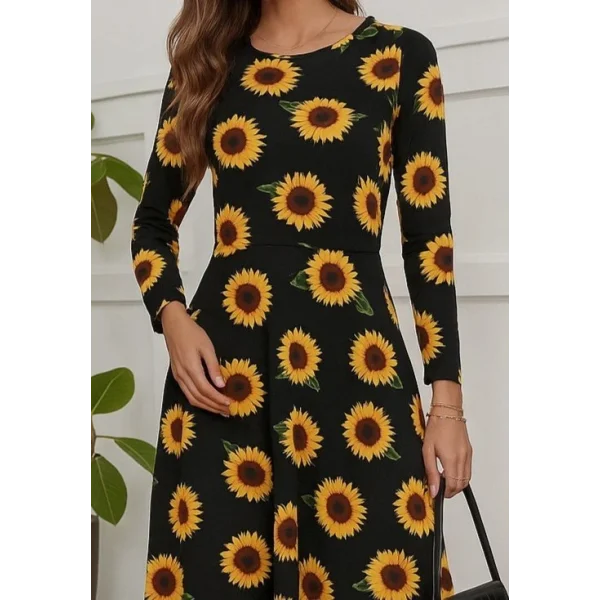 Kadın Fakir Kol Bisiklet Yaka Midi Mikro Elbise