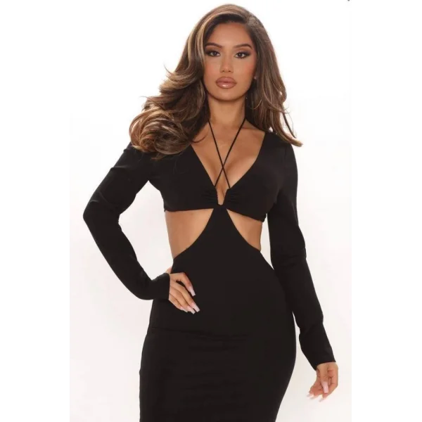 Kadın Full Dekolte Detay Fırsat ürün eksi Elbise