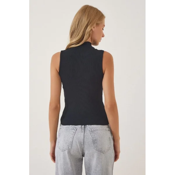 Kadın Full Likralı Fitilli Kaşkorse Body - Siyah