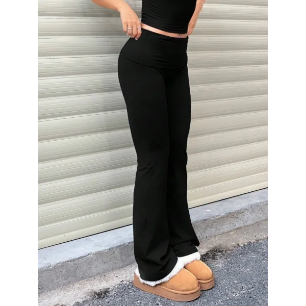 Kadın Geniş Korsaj Bel Detaylı Paçaya Doğru Geniş Yüksek Bel Dalgıç Pantolon