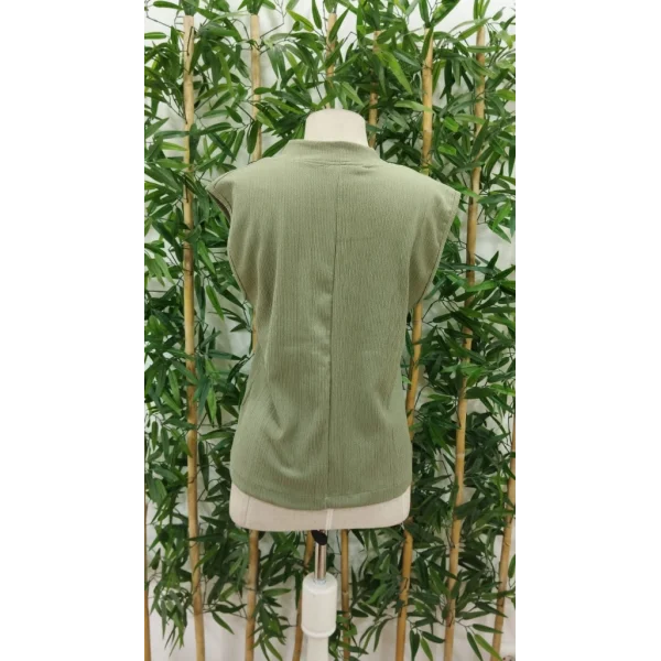 Kadın Hakim Yaka Fermuarlı Bürümcük Bluz