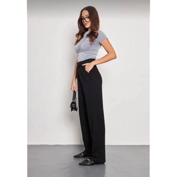 Kadin ikralı Cirt Kapama iyah Palazzo Pantolon  iyah