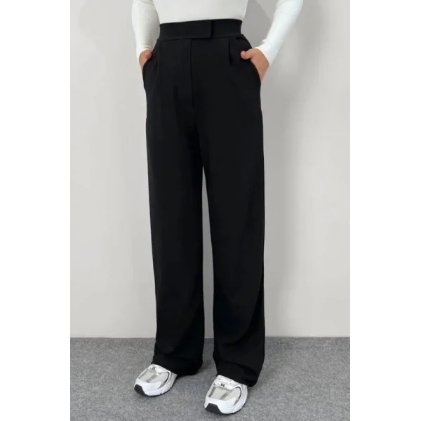 Kadin ikralı Cirt Kapama iyah Palazzo Pantolon  iyah