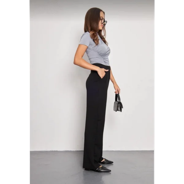 Kadin ikralı Cirt Kapama iyah Palazzo Pantolon  iyah