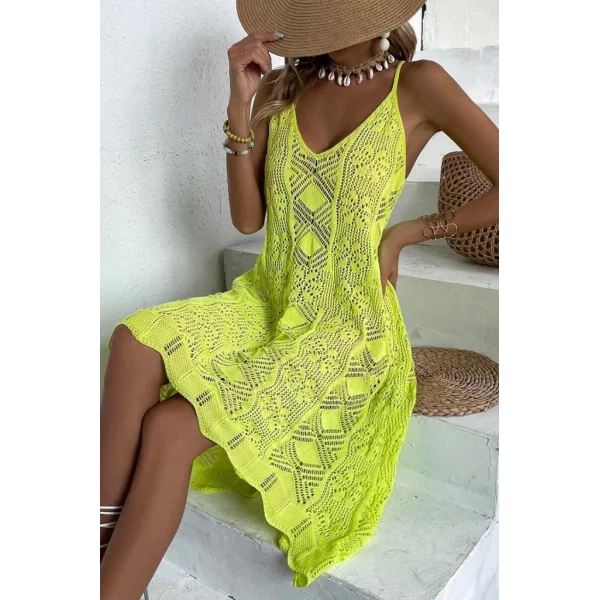 Kadın Ince Askılı Triko Elbise