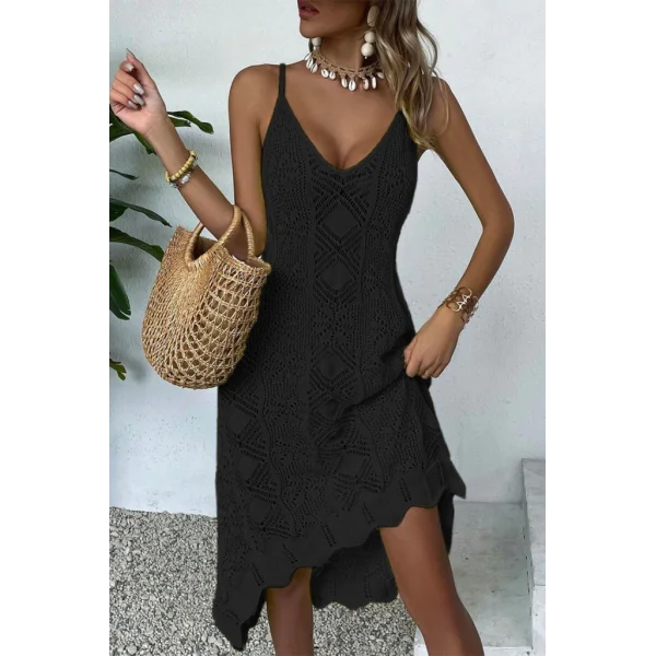 Kadın Ince Askılı Triko Elbise