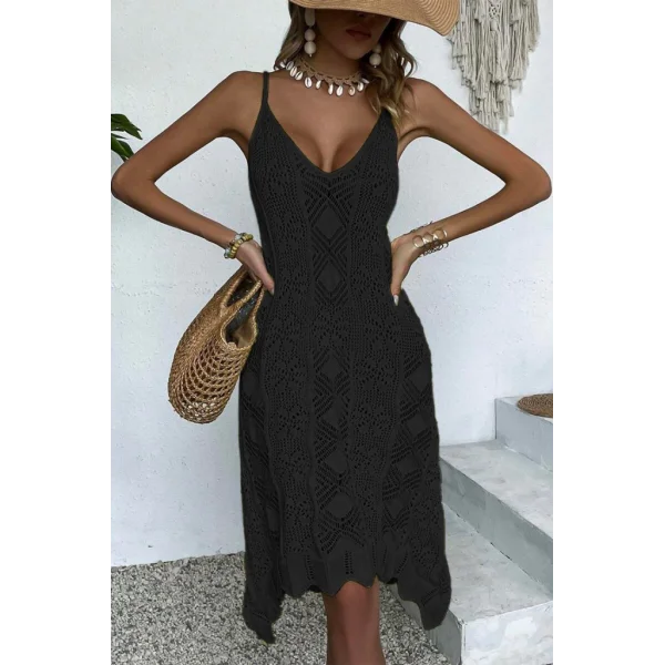 Kadın Ince Askılı Triko Elbise