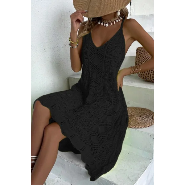 Kadın Ince Askılı Triko Elbise