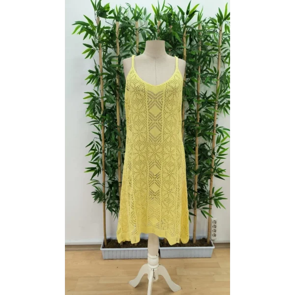 Kadın Ince Askılı Triko Elbise