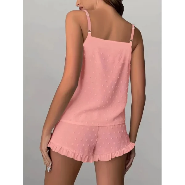 Kadın Ip Askılı Atlet Ve Alt Pon Pon Detaylı Aerobin Shortlu Takım