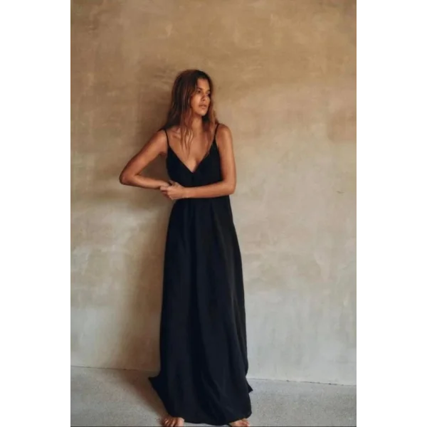 Kadın Ip Askılı Salaş Süprem Kumaş Elbise