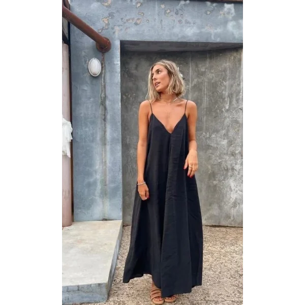 Kadın Ip Askılı Salaş Süprem Kumaş Elbise