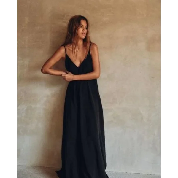 Kadın Ip Askılı Salaş Süprem Kumaş Elbise