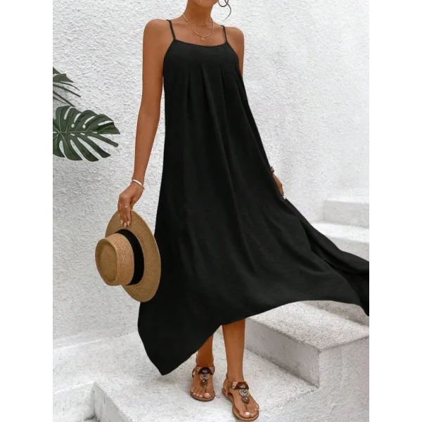 Kadın Ip Askılı V Yakalı Asimetrik Detaylı Aerobin Elbise