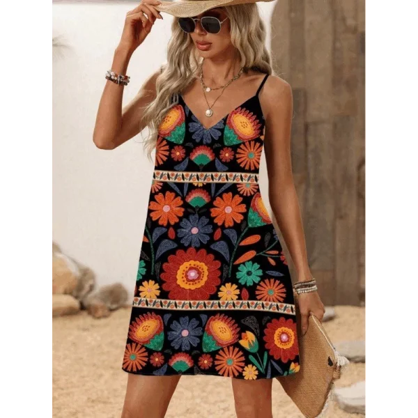 Kadın Ip Askılı V Yakalı Süprem Elbise