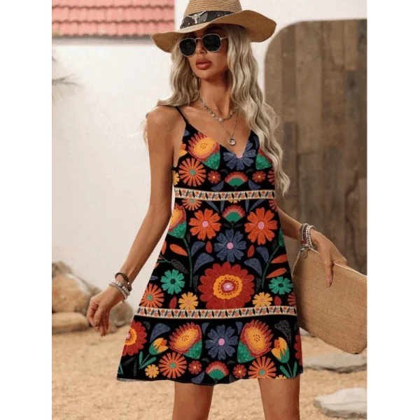 Kadın Ip Askılı V Yakalı Süprem Elbise