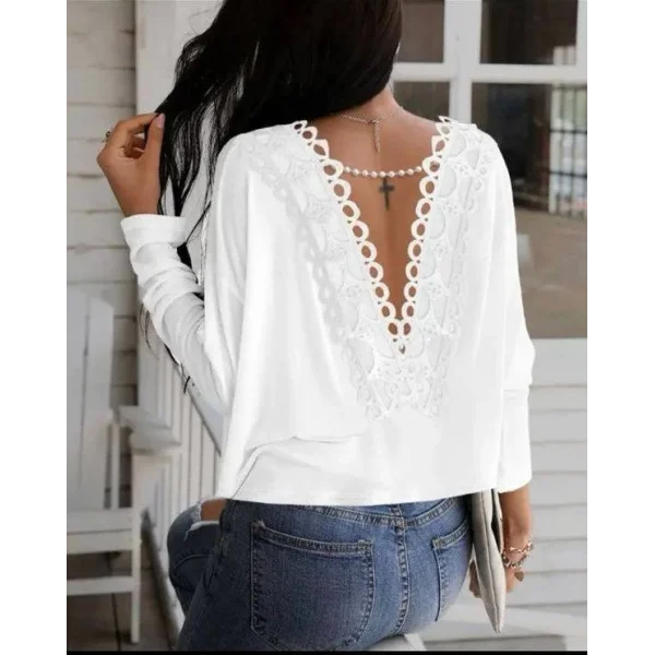 Kadın ırt Tekolteli Inci Detay Fırsat ürün Bluz