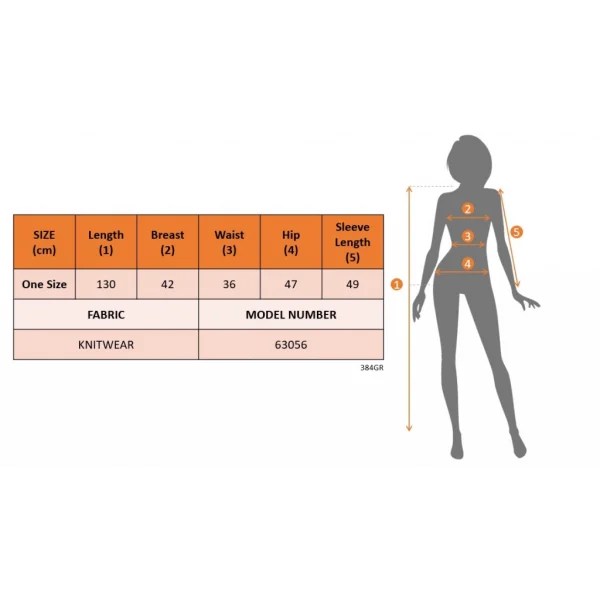 Kadın Ispanyol Kollu Triko Tam Boy Pareo