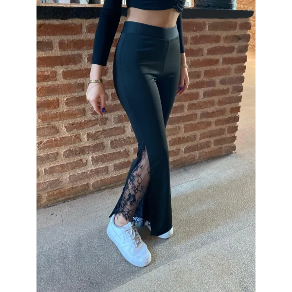 Kadın Ispanyol Paçadantel Detay Dalgıç Tayt