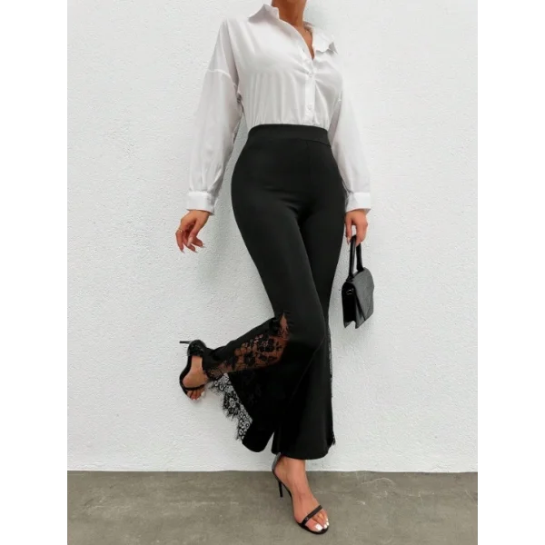 Kadın Ispanyol Paçadantel Detay Dalgıç Tayt